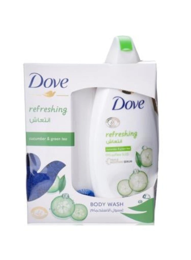 غسول الخيار والشاي الأخضر مع ليفة استحمام 250 مل